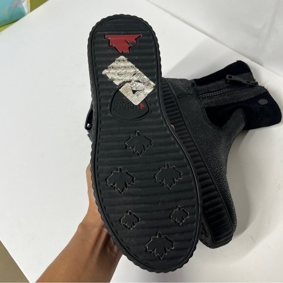 PAJAR Caline Platform Waterproof Leather Booties in Black 39 - Picture 8 of 16